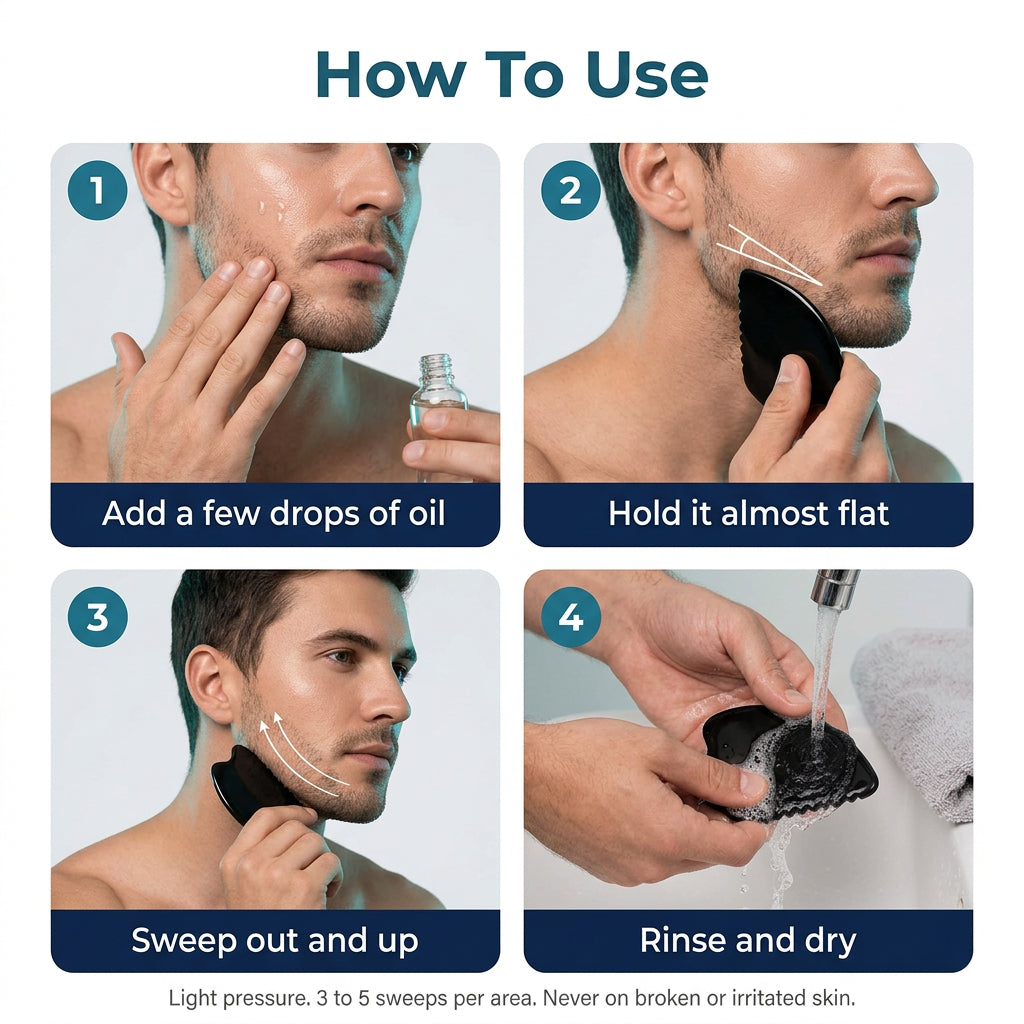 How to use the gua sha in four steps