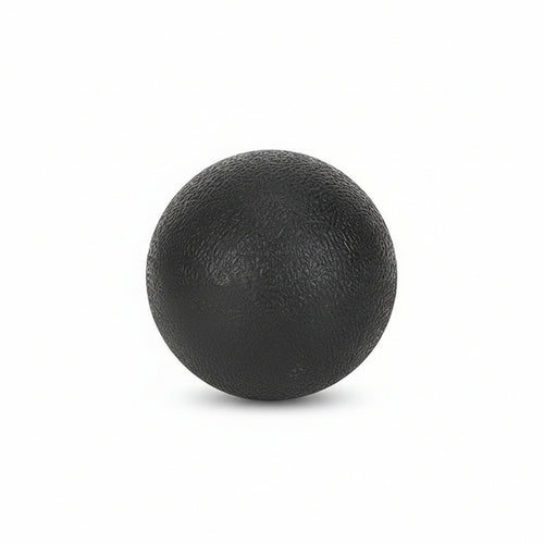 Black Skelgear massage ball on a white background