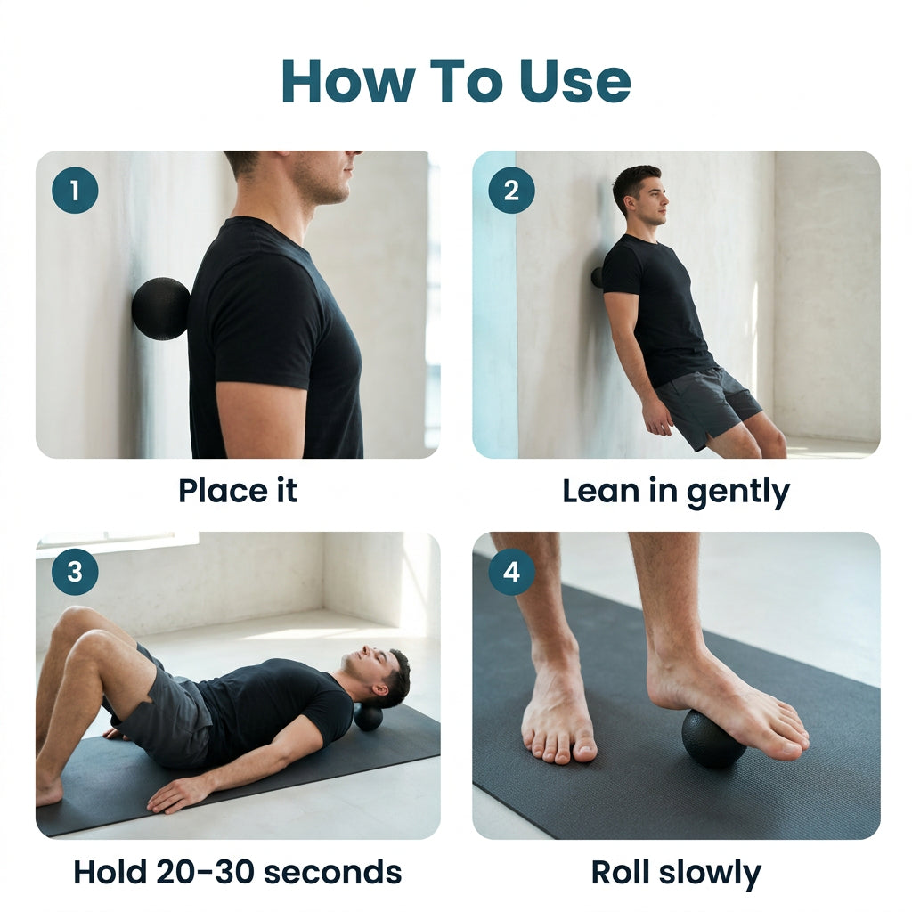 How to use the massage ball in four steps