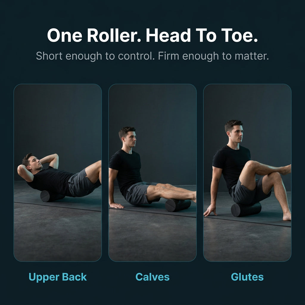One roller for the upper back, calves and glutes