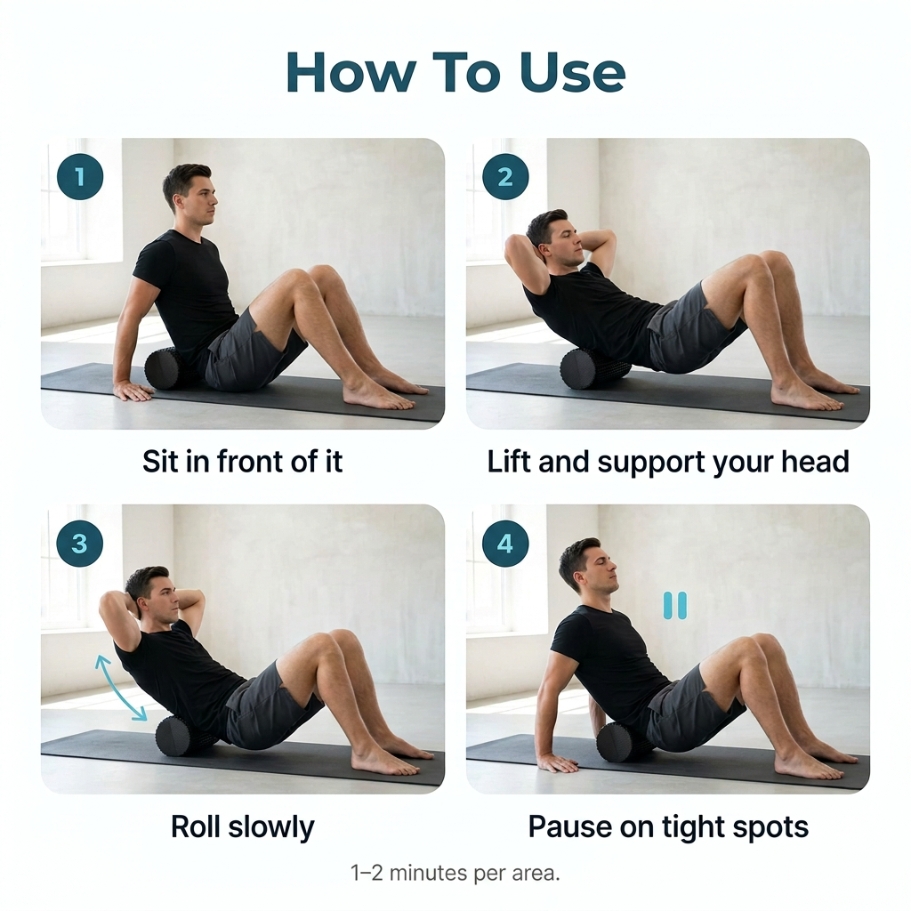 How to use the foam roller on your upper back in four steps