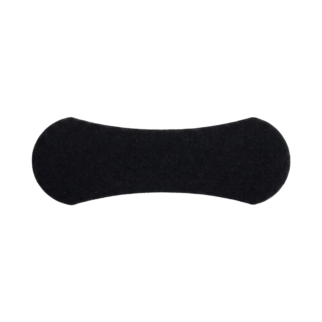 Black Skelgear nasal strip on a white background